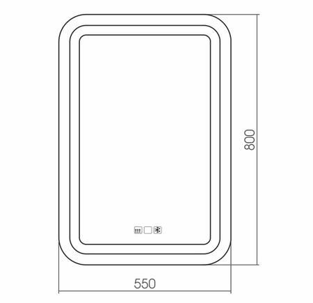 Зеркало (80х60) Silver Mirrors Malta neo LED-00002415