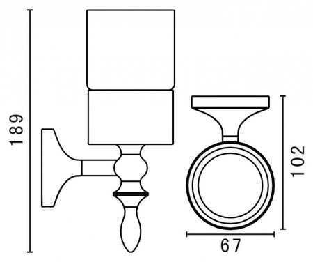 Держатель для стакана Art&Max AM-4268-Br