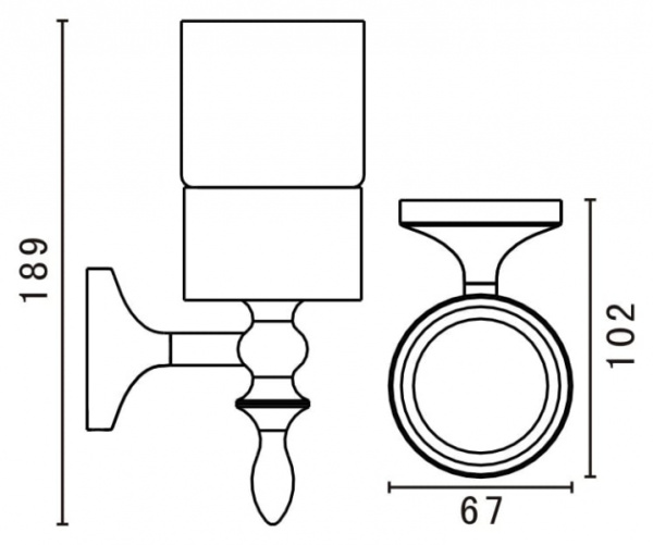 Держатель для стакана Art&Max AM-4268-Cr