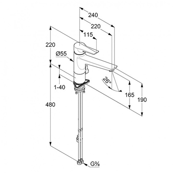 Смеситель для кухни Kludi Mix 329063975