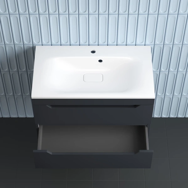 Тумба подвесная  без раковины 80 см Style Line Остин ЛС-00002404 графит матовый