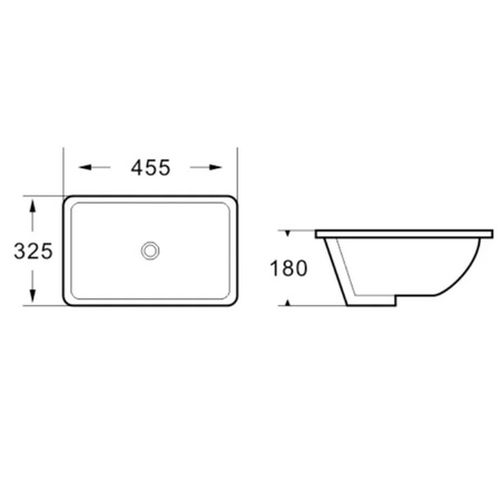 Раковина встраиваемая снизу  beWash BK4532UC000