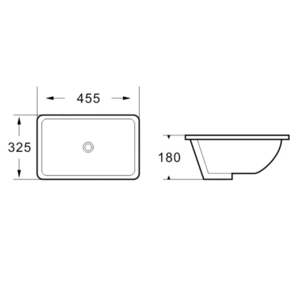 Раковина встраиваемая снизу  beWash BK4532UC000