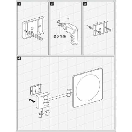 Зеркало с LED-подсветкой, 3-х кратным увеличением WasserKRAFT K-1008