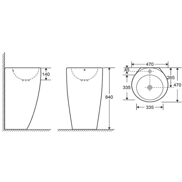 Раковина Cerutti Vika 47 CT7829 Белая