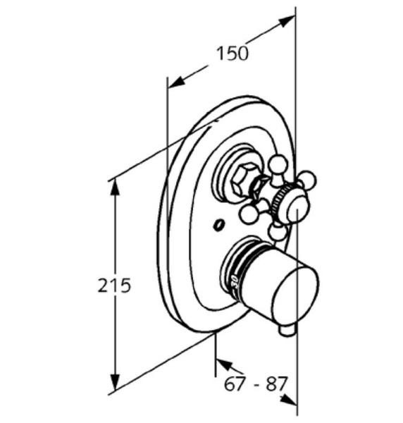 Встраиваемый смеситель для душа с термостатом Kludi Adlon/1926 517204520
