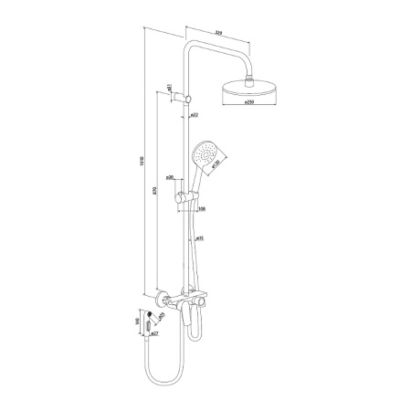 Душевая система Damixa Jupiter 977770300