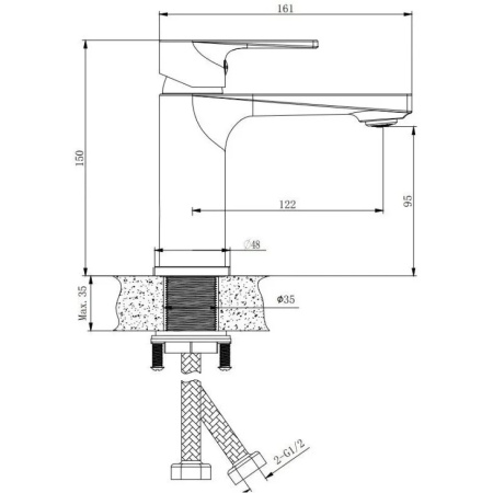 Смеситель для раковины BELZ B679 (B10679)