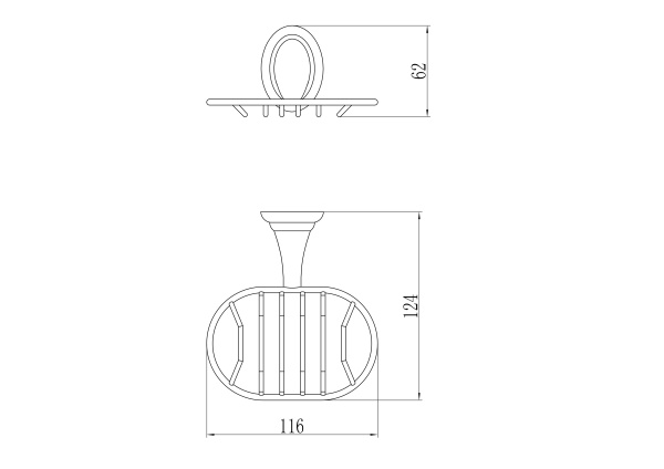 Мыльница решетка настенная Savol 31 S-003132