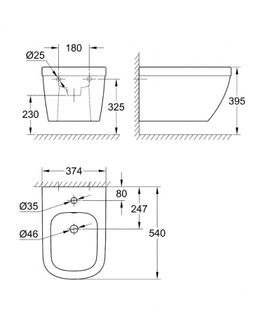 Подвесное биде Grohe Euro Ceramic 39208 000 (39208000)