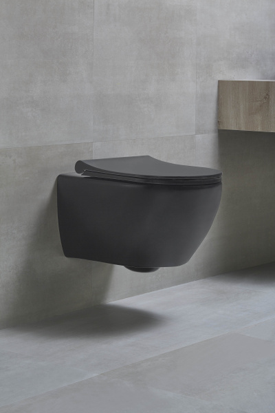 Подвесной безободковый унитаз с сиденьем микролифт beWash Bogen 88303270