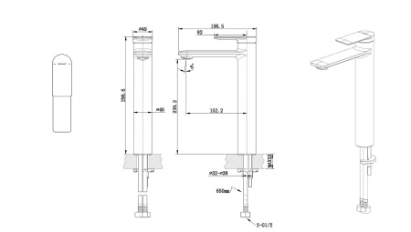 Смеситель для раковины Bravat  Eddie F1369402BW-A9-ENG