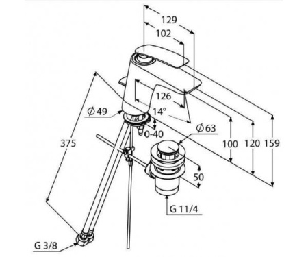 Смеситель для раковины Kludi Balance 520239175