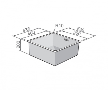 Мойка под столешницу Rodi Box Line 50