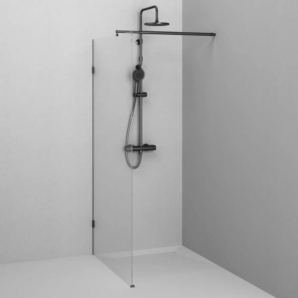 Душевая перегородка 100 см Am.Pm X-Joy W94WI-100-F1-BTE черный матовый