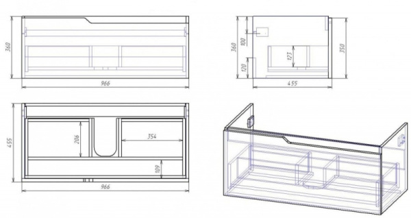 Тумба под умывальник Alvaro Banos Armonia 8404.0600