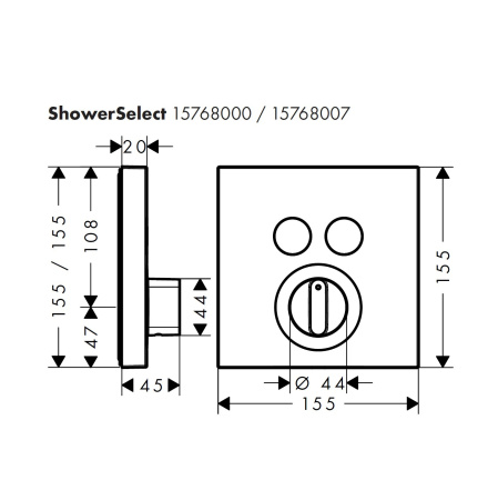 Смеситель для ванны Hansgrohe ShowerSelect 15768000