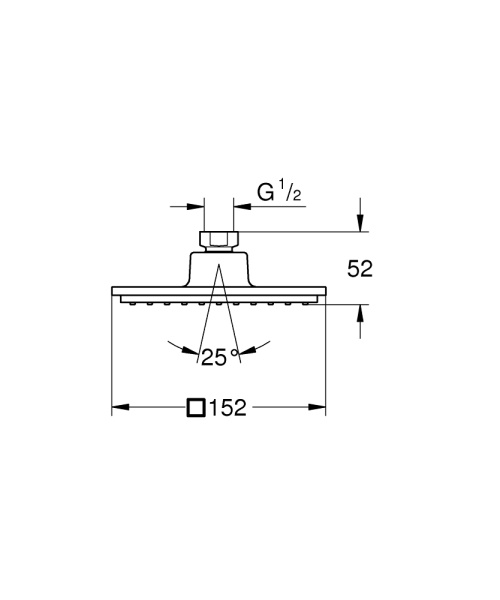 Верхний душ Grohe Euphoria Cube 27705 000 (27705000) хром 