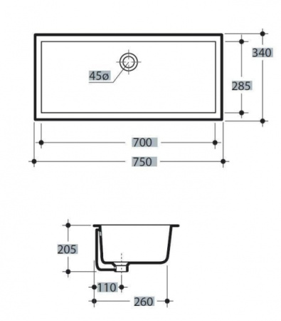 Раковина встраиваемая снизу Kerasan Lavabi arredo 022501 белый