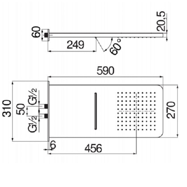 Верхний душ Nobili AD139/130CR Верхний душ Nobili AD139/130CR