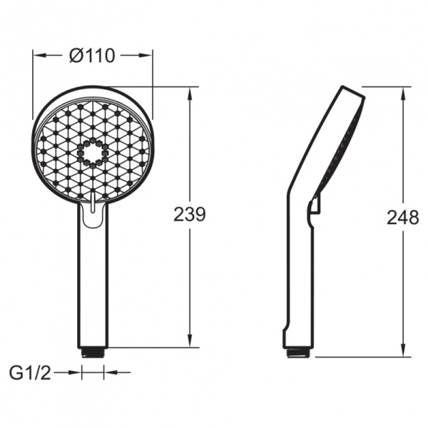 Ручной душ Jacob Delafon Awaken E72415-BL Ручной душ Jacob Delafon Awaken E72415-BL