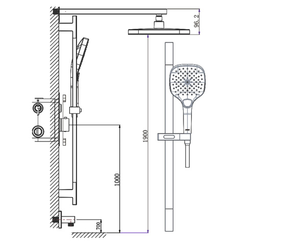 Душевой комплект Arrow AG3733SHMB-1