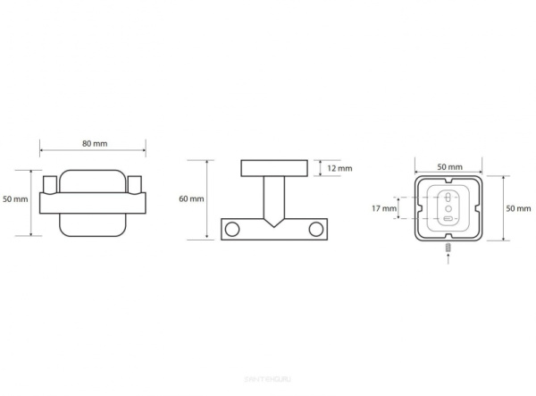 Крючок двойной Bemeta Tasi 154106032