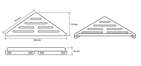Мыльница угловая Bemeta Dark 102308260
