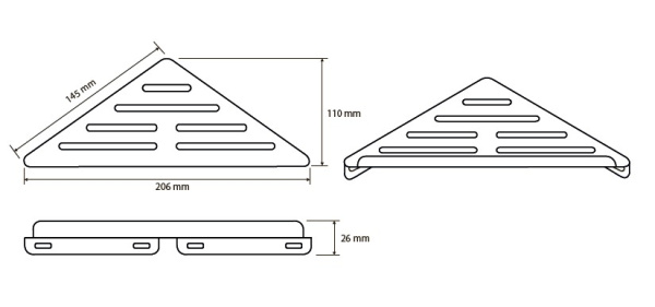 Мыльница угловая Bemeta Dark 102308260