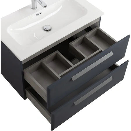 Тумба под раковину Cezares ECO-CER-N-800-2C-SO-GR-P Grafito без ручек