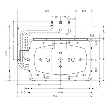 Скрытая часть HANSGROHE Raindance Rainmaker 28414180
