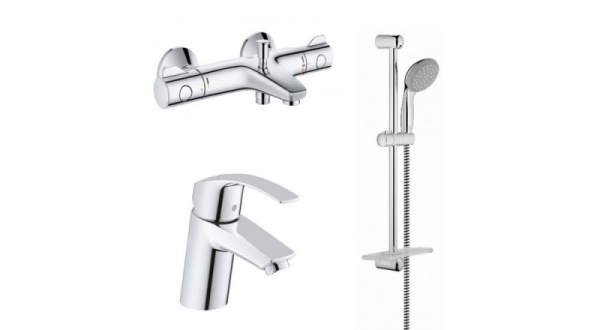 Комплект смесителей для ванной комнаты Grohe Eurosmart с термостатом Grohtherm 800 124422