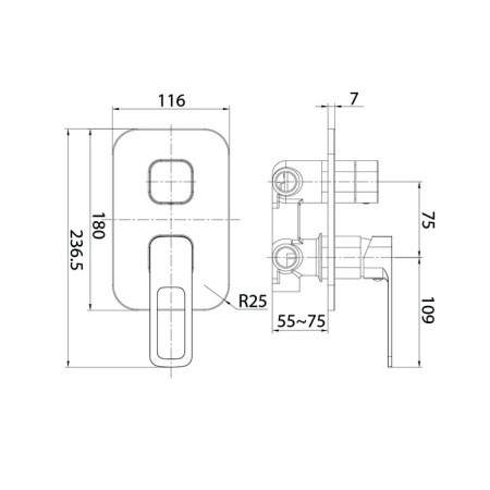 Смеситель для ванны IDDIS Slide SLIBL00i68