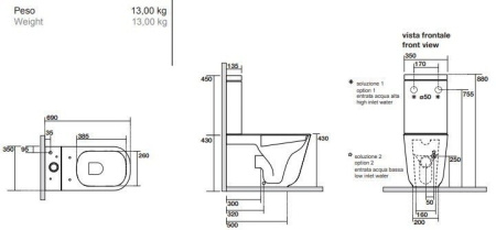 Бачок для унитаза Kerasan Aquatech 378101