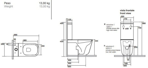 Бачок для унитаза Kerasan Tribeca 378130 без механизма слива