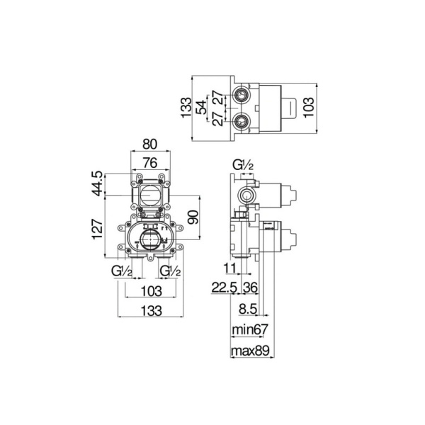 Скрытая часть Nobili Rubinetterie WE00101 Скрытая часть Nobili Rubinetterie WE00101