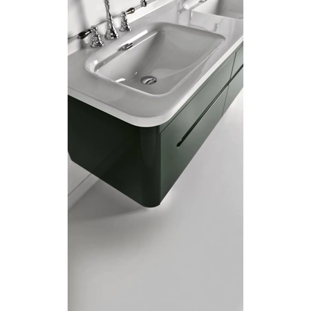 Раковина двойная (150х55) Kerasan Waldorf 4143K1bi/cr*1 белый
