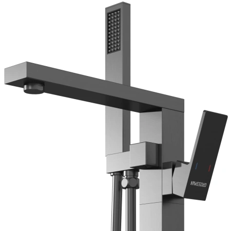 Смеситель напольный для ванны Grossman Falcon 530.K35.08.420 графит сатиновый