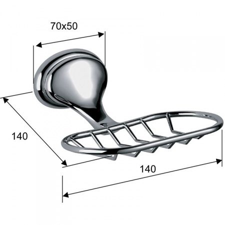 Мыльница для душа Daniel Revival REPS952 cr