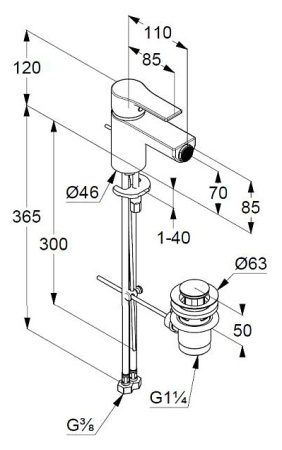 Смеситель для биде Kludi Zenta SL 485303965
