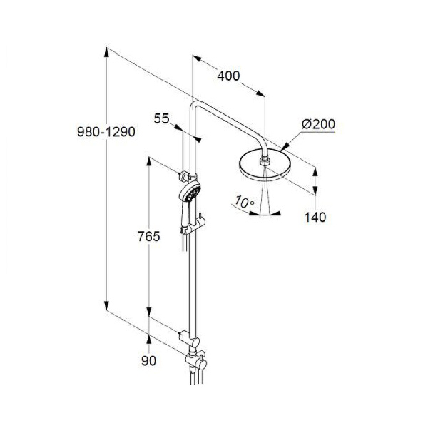 Душевая стойка Kludi Logo 6809105-00
