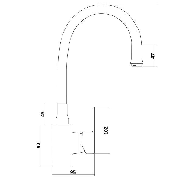 Смеситель для кухни Славен Коттедж Ф СЛ-ЦВ-Ф27