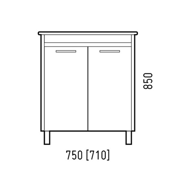 Тумба напольная Corozo Лорена 75 SD-00000356