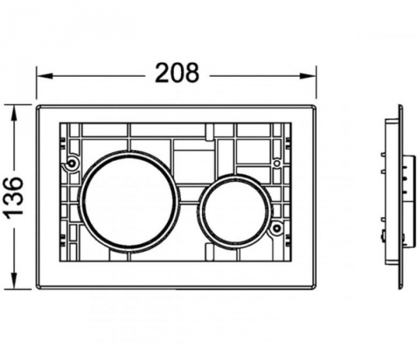 Панель смыва с двумя клавишами LOOP MODULAR 9240684