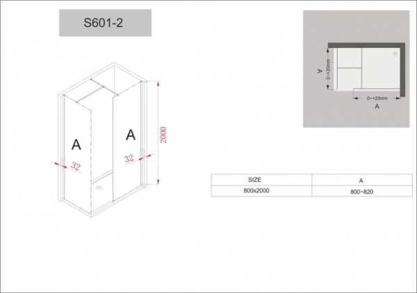 Душевая перегородка Black&White Stellar Wind S601