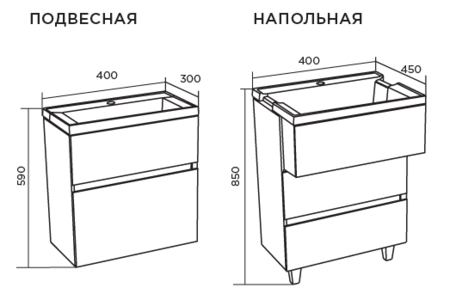 Тумба с раковиной Marka One Bumble 40Н Ц0000001480