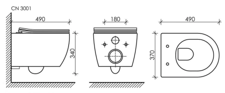 Комплект унитаза с инсталляцией Ceramicanova Balance/Play CN3001_121001MB