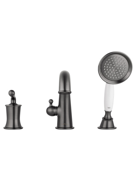 Смеситель на борт ванны WONZON & WOGHAND STEAM, темный графит WW-88659008-BGM Смеситель на борт ванны WONZON & WOGHAND STEAM, темный графит WW-88659008-BGM