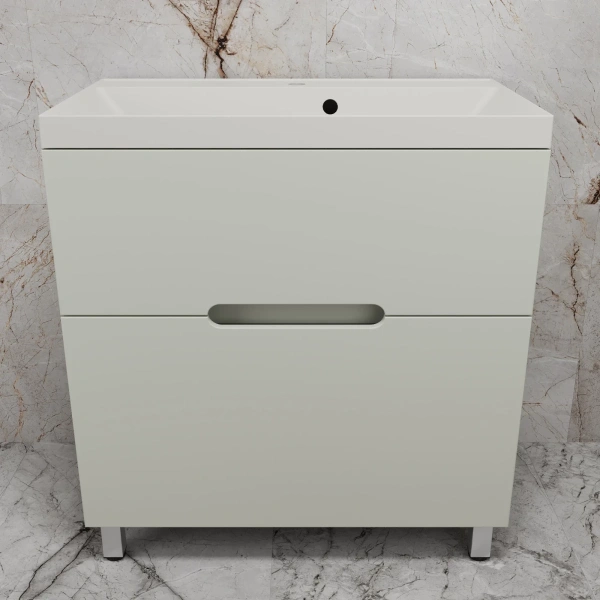 Тумба напольная без раковины 80 см Style Line Матис ЛС-00002438 оливковый матовый