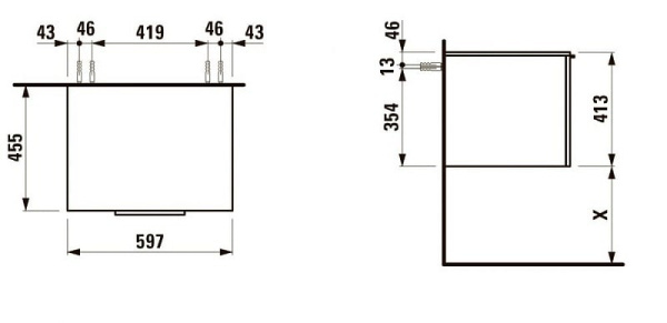 Тумба со столешницей Laufen Kartell By 4.0780.0.033.635.1